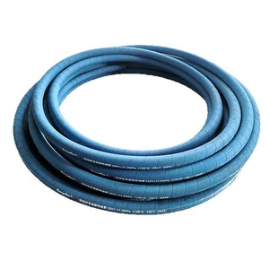 Hydraulic <b>Hose</b> Blue Smooth Heat Resistant Oil <b>Hose</b> High Pressure Steel Wire Braided Rubber For Engineering Excavators - Product Image 4