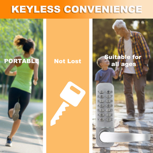 Bền & không thấm nước ngoài trời COURTYARD <span class=keywords><strong>Door</strong></span> <span class=keywords><strong>Lock</strong></span> với 14 <span class=keywords><strong>Push</strong></span> Buttons & Keyless mật khẩu cơ khí khóa xử lý - Product Image 4