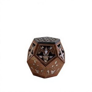 Handcrafted Shell Floral Inlay Indian <b>Incense</b> Bakhoor Burner Star Anise Plug Sandalwood Eco-Friendly Long-lasting Durable - Product Image 1