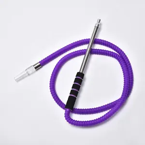 2022 cheap factory price High Quality Shisha Accessories Disposable Hookah Hose with aluminium handle