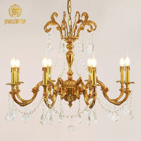 Jewellerytop Intérieur Décoratif Suspendu Bronze Pendentif Lumière Salon Salle À Manger Antique Laiton Bougie Lustre