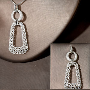 ชุดต่างหูสร้อยคอ<span class=keywords><strong>2</strong></span>ชิ้นแบบ hibide เสน่ห์ชุดเครื่องประดับ Baguette CZ สำหรับผู้หญิงเจ้าสาวงานแต่งงาน N-1876 bisuteria mujer - Product Image 3