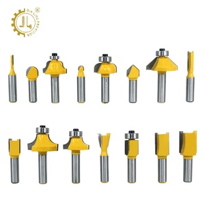Màu Đỏ Vàng 15Pcs Router Bit Thiết Lập Cắt Tỉa Thẳng 6Mm Router Bits Kit CNC 12Pcs Router Bit Thiết Lập Chế Biến Gỗ - Product Image 3