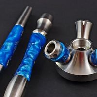 Usine directe russe en acier inoxydable métal narguilé ensemble Portable Union Fibonacci Shisha cristal verre intérieur fête Club Shisha