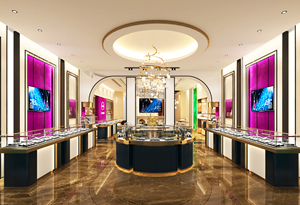 Diseño Interior de Joyería de Lujo, Vitrina de Vidrio para Exhibición de Joyas, Collares y Pendientes - Product Image 4