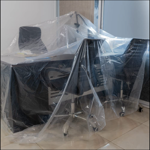 Rotolo di pellicola in polietilene impermeabile, telo antipolvere per l'edilizia - Product Image 5