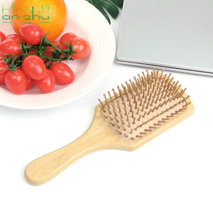 Grosir ramah lingkungan sisir udara bambu alami Biodegradable karet bulu perawatan rambut dengan Logo kustom Laser tampilan rumah - Product Image 2