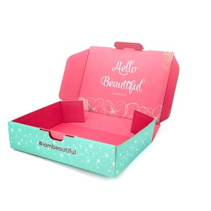 Boîtes d'expédition personnalisées en carton ondulé rose imprimées sur mesure pour abonnements mensuels – Vente en gros pour entreprises - Product Image 2