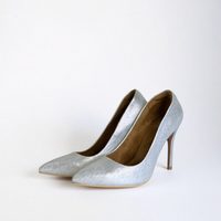 Escarpins à talons aiguilles scintillants argentés 9cm 10.5cm à bout pointu, grandes tailles EU 34-46, chaussures de mariée pour femmes