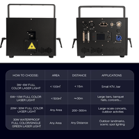 Ensemble de projecteurs laser d'animation pour mariage Marslite 3w 5w 10w, projecteur laser DJ et machine à flocons de neige, projecteur laser cube pour mariage