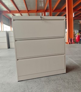 <b>White</b> 3 Drawer Steel Filing <b>Cabinet</b> Lockable Minimalist Office Furniture for Home Office <b>Storage</b> - Product Image 3