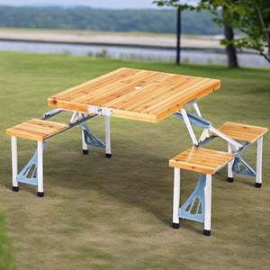 Thông một mảnh di động gấp bàn ghế cho đồ gỗ ngoài trời Dã Ngoại công viên-bền Gỗ Du Lịch Dã Ngoại bảng - Product Image 5