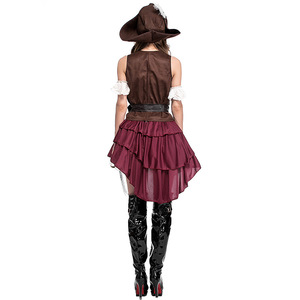 Disfraz de Pirata Bucanera para Mujer, Halloween, Actuación en Escenario, Cosplay, Juego de Roles, Carnaval, Fiesta, Disfraz Elegante - Product Image 6