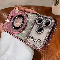 Étui de luxe pour femme avec strass et support magnétique pour iPhone 18 Pro Max 17 16 15 14 13 Plus