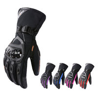 Gants de moto en cuir thermique d'hiver SUOMY pour le cyclisme, doigts entiers, respirants, imperméables, antidérapants, poignet réglable