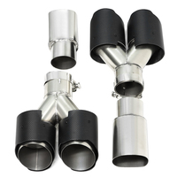 Embouts d'échappement pour GT50 GT53 AMG Upgrade GT63 en acier inoxydable 304 avec embouts de tuyau d'échappement quadruples ronds en fibre de carbone