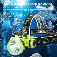 Lampe frontale de plongée haute intensité, lampe torche à LED longue durée, haute puissance, étanche IP65, lampe frontale de camping