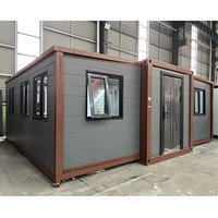 Maison conteneur extensible 20ft 40ft, préfabriquée, pliable, modulaire, unité de logement compacte, structure en acier pour camping, complexe hôtelier, bureau