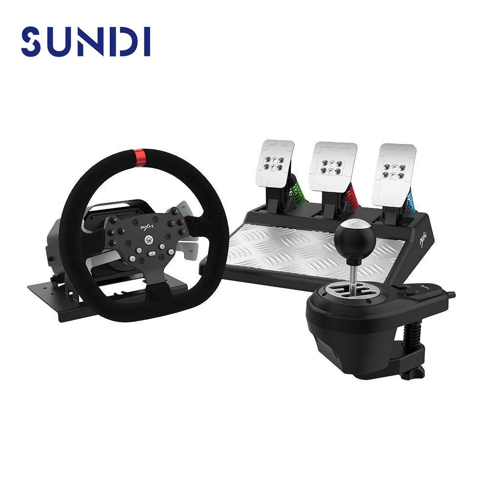 Pxn V10 Set roda kemudi game berkabel, umpan balik kekuatan getaran dengan Gear Shifter untuk PC Ps4 Ps5