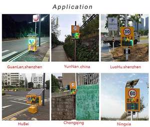 Yol uyarı hız limitleri için açık güneş enerjili elektronik trafik işareti radarlar tutucu - Product Image 6