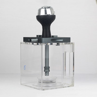 Kit Chicha Acrylique Givré Arabe avec Lumière LED, Double Tube Carré et Accessoires Inclus – Approvisionnement Transfrontalier