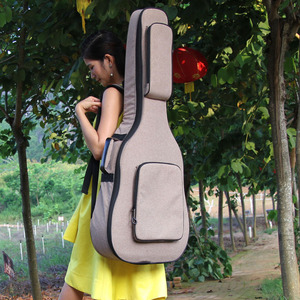 Wholesale Direct K8 High-grade Cotton Linen Folk <b>Guitar</b> Backpack Extra Thick 25mm for Electronic Organ Embroidery Printing Logo - Product Image 1