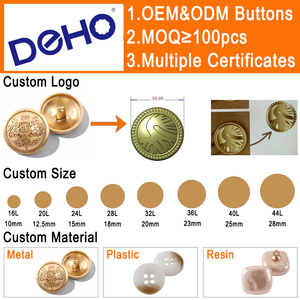 Boutons OEM ODM personnalisés avec logo, en laiton, alliage de zinc, acier inoxydable, écologiques, dorés, gravés, lavables, à <span class=keywords><strong>pression</strong></span>, à tige - Product Image 2