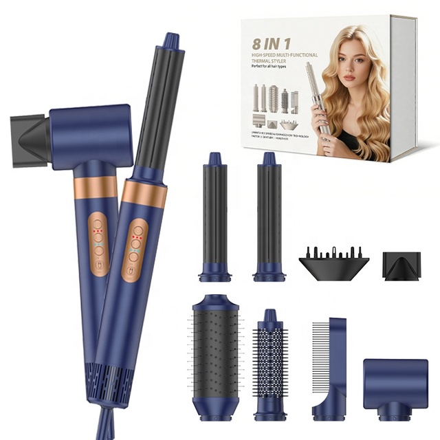 8 in 1 Automatic Hair Curler Styler 110000Rpm Brushless Motor Hot Air Brush Volumizer Enhanced Hair Styler Multi Functional Set