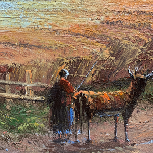 20 In× 24 in dipinti ad olio d'arte dipinti a mano 100% autentico soggetto classico animale da campo - Product Image 1