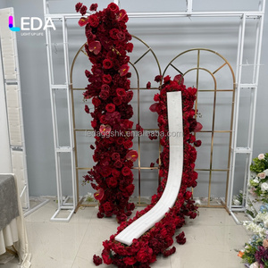 LEDA Luxury Handmade 50cm Silk Artificial <b>Flower</b> Runner Rose Orchid Wedding Arch Floral <b>Garland</b> for Ceremony Backdrop - Product Image 1