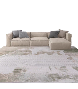 พรมตกแต่งบ้านสไตล์โมเดิร์น คอลเลคชั่นโนรา รุ่นใหม่<span class=keywords><strong>ล่าสุด</strong></span> สีขาวและเขียว ลายตัดวง ปี 2023 ดีไซน์ใหม่ ผลิตด้วยเครื่องจักร กันลื่น ป้องกันคราบ - Product Image 1