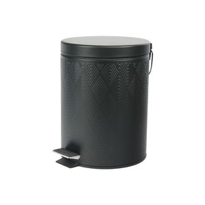 <strong>Black</strong> Metal <strong>Small</strong> Garbage <strong>Bin</strong> for Kitchen Trash Cans With Metal Cover Bathroom Bedroom Office Luxury Rubbish <strong>Bin</strong> With Foot Pedal - Product Image 5
