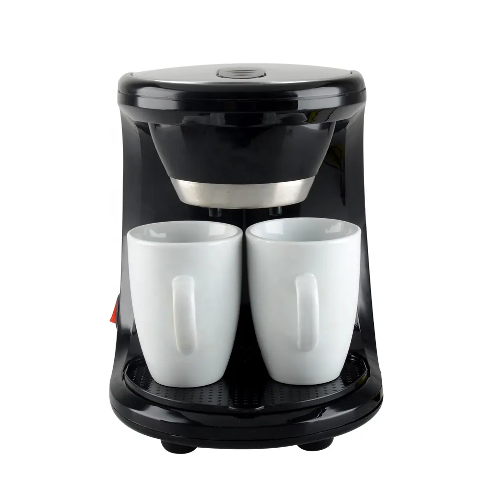CAFEMASY-cafetera eléctrica por goteo con dos tazas, máquina de café expreso portátil para uso doméstico