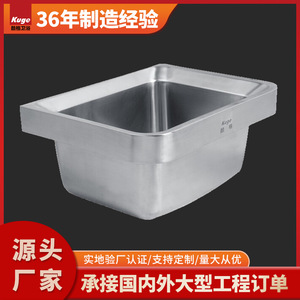 Évier de cuisine en acier inoxydable 304 Coolge, simple bac, encastrable, design rectangulaire industriel pour cantine scolaire - Product Image 5