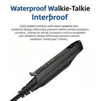 Microphone de gorge réglable étanche à réduction de bruit Baofeng HKEJ9R compatible avec Kenwood TK-208/308 TK-240/30 TK-240D/340D