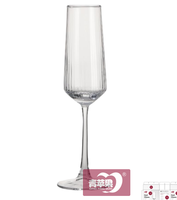 Calici di Champagne in vetro con linee verticali trasparenti unici da 230ml