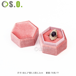 Estuche de Terciopelo para Joyería, con Bolsa de Regalo para Anillos, Caja de Embalaje para Joyería de Aretes Azules - Product Image 3