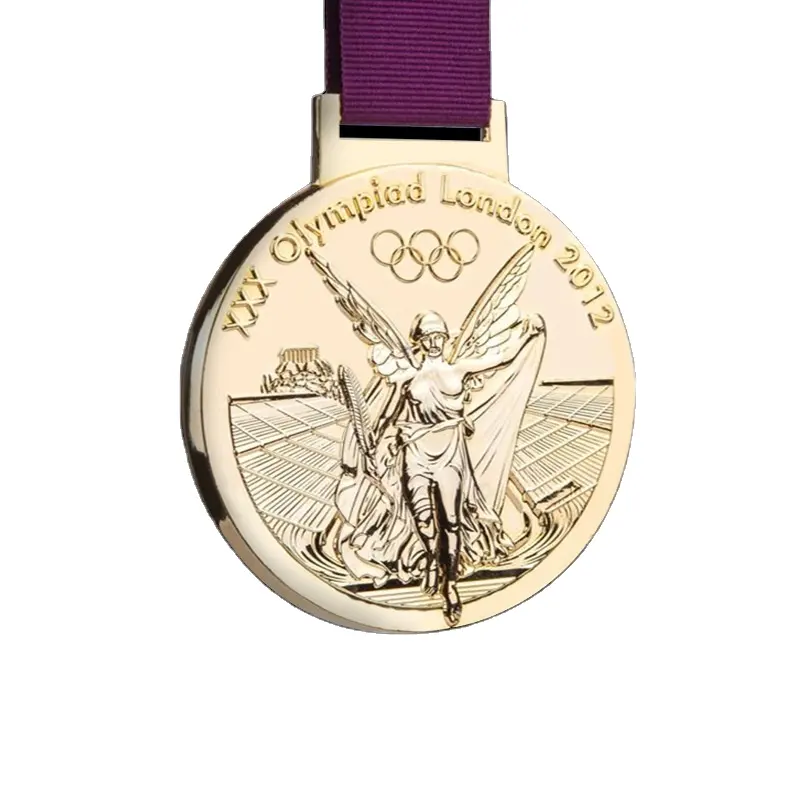 ميدالية معدنية للبيع بالجملة تصميم رخيص من سبائك الزنك الفارغة الخاصة بك ، جوائز ذهبية وفضية وبرونزية ثلاثية الأبعاد