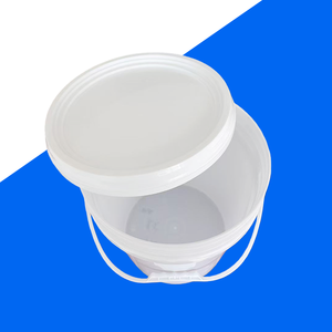 Seau en plastique de 17 litres à prix avantageux, bac de rangement en plastique avec couvercle, étanche, rond, avec poignée - Product Image 3