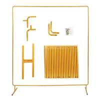 Support de fleurs en fer forgé de type arche carrée, modèle décoratif durable, amovible et portable, idéal pour cadeau de mariage
