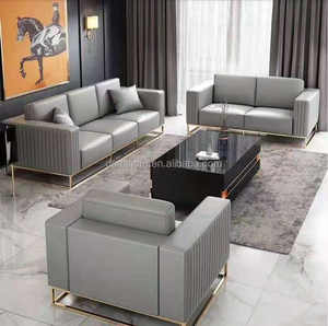 Sofá esquinero <span class=keywords><strong>de</strong></span> cuero con marco <span class=keywords><strong>de</strong></span> acero inoxidable, cómodo, para sala <span class=keywords><strong>de</strong></span> estar - Product Image 4