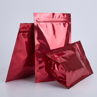 Sachet en aluminium alimentaire personnalisé avec fermeture éclair, finition brillante, anti-odeur, thermoscellable, plat et auto-adhésif