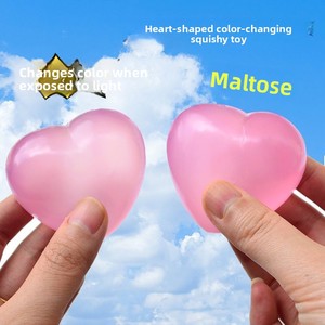 Jouet Squishy Cœur en Plastique Haute Qualité à Changement de Couleur, Unisexe 14+, Needohs, à Remontée Lente, Anti-Stress Sensoriel - Product Image 2