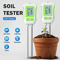 Vente en gros 5 en 1 pH mètre numérique testeur de PH du sol moniteur de fertilité analyseur de nutriments testeur de sol à double aiguille