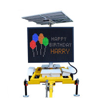 Panneau d'affichage variable (VMS) solaire autoportant en plastique Amber Trailer avec étanchéité IP58 et garantie de 3 ans
