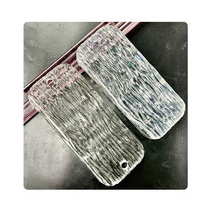 קו מים זורמים דפוס צבע זכוכית לבנים תלוי חתיכת ציפוי לבנים זכוכית דקורטיבית מחוסמת עבור מחיצת מסך - Product Image 2