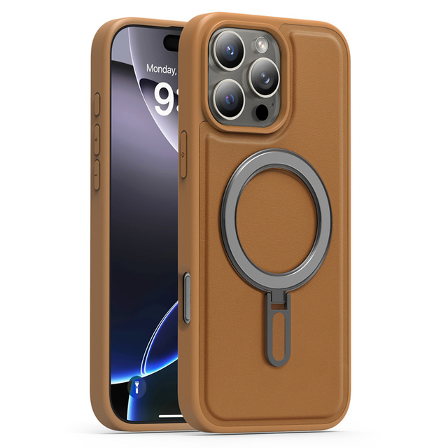 Magnetic Holder Protective Mobile Phone Case Shockproof Back Cover for iPhone 17 Air 17 Pro Max 16 15 14 13 12 11
