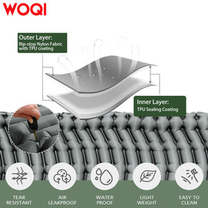 ที่นอนเป่าลม Woqi สำหรับแคมป์ปิ้งแบบสองคน หนาพิเศษ พร้อมปั๊มลมในตัวและหมอน สำหรับการเดินทางแบบแบกเป้ - Product Image 5