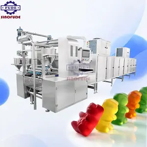 Petite machine à bonbons en gelée multifonctionnelle 300 kg/h, petit ours en gomme industriel, fabricants de bonbons