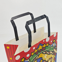 Tas Kertas Matte Putih dengan Pegangan Tali Katun Logo Kustom Biodegradable untuk Kemasan Hadiah Ritel Buket Bunga Florist